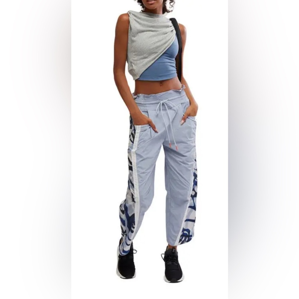 Free People Movement Champ Is Here Pant Steel Combo Print Size MED